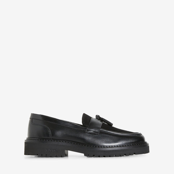 Richee Tassel Loafer Crust | Suede Black