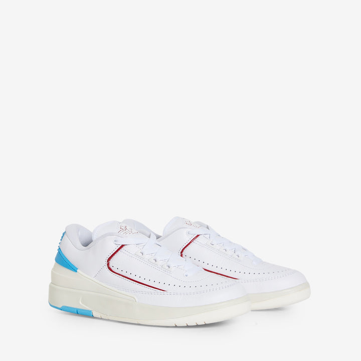 Women's Air Jordan 2 Retro Low White | Gym Red | Dk Powder Blue | Sail Front