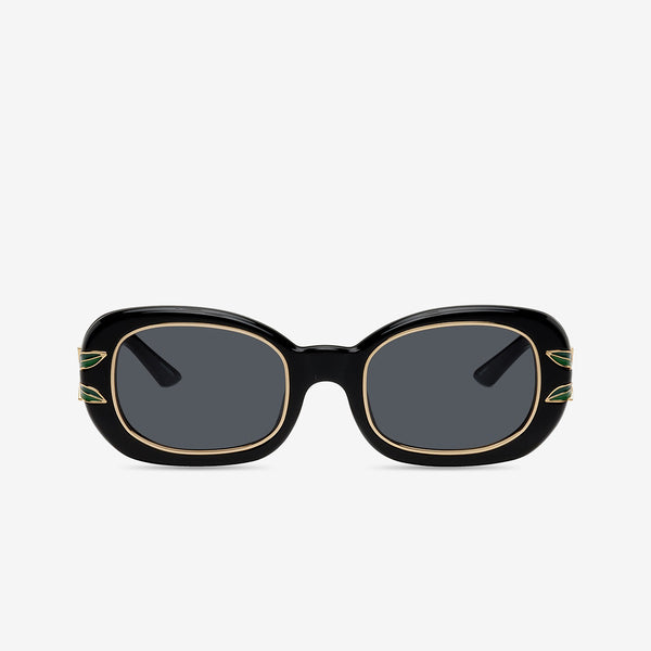 Oval Sunglasses Black | Gold