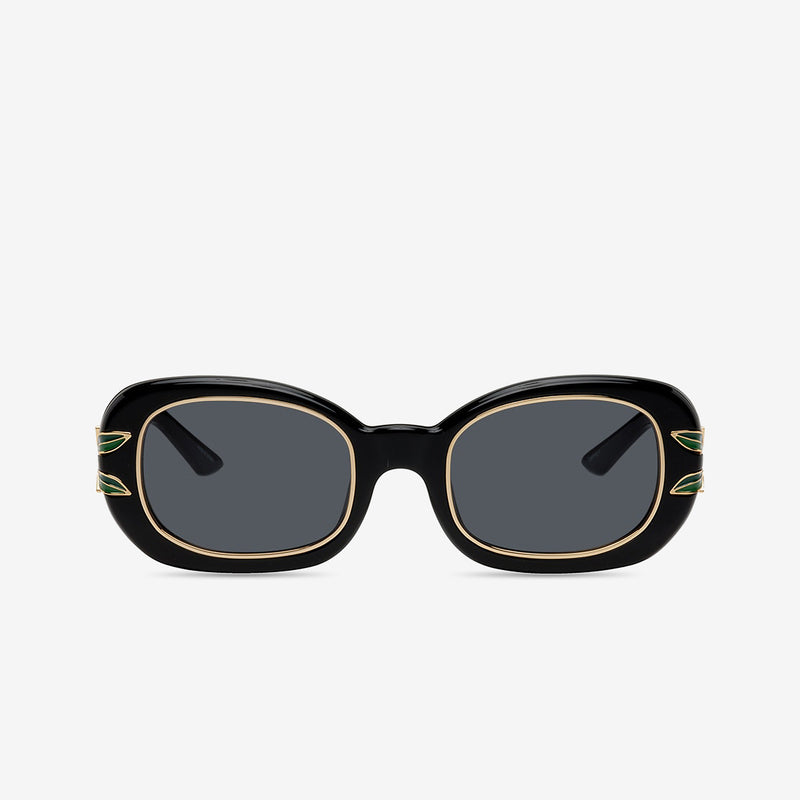 Oval Sunglasses Black | Gold