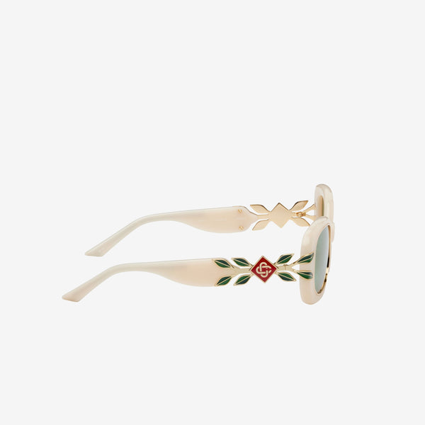 Oval Sunglasses Cream | Gold