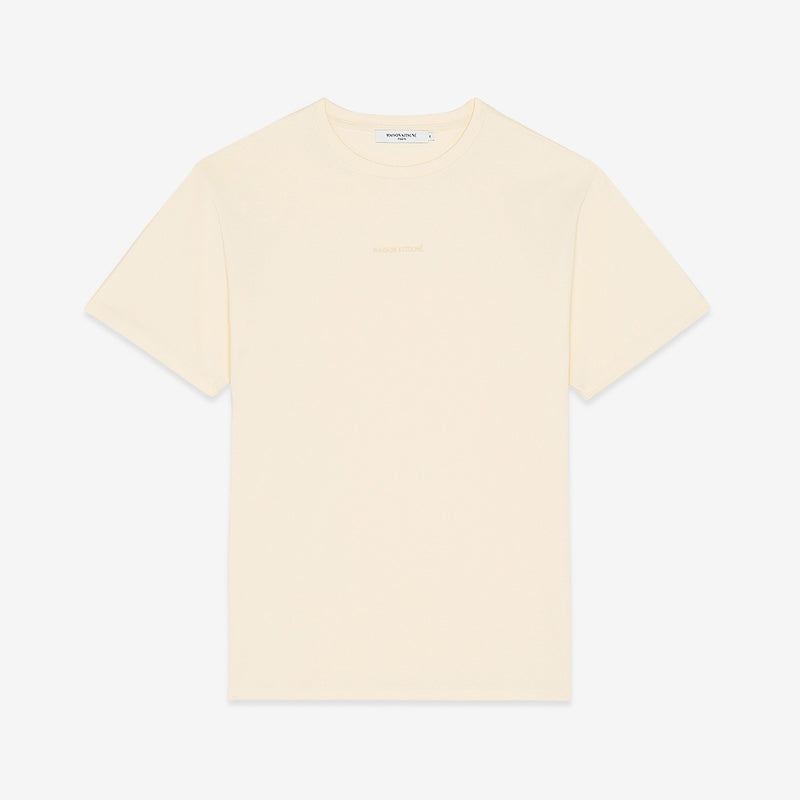 Maison Kitsuné Paris Embroidery Relaxed T-Shirt Ecru