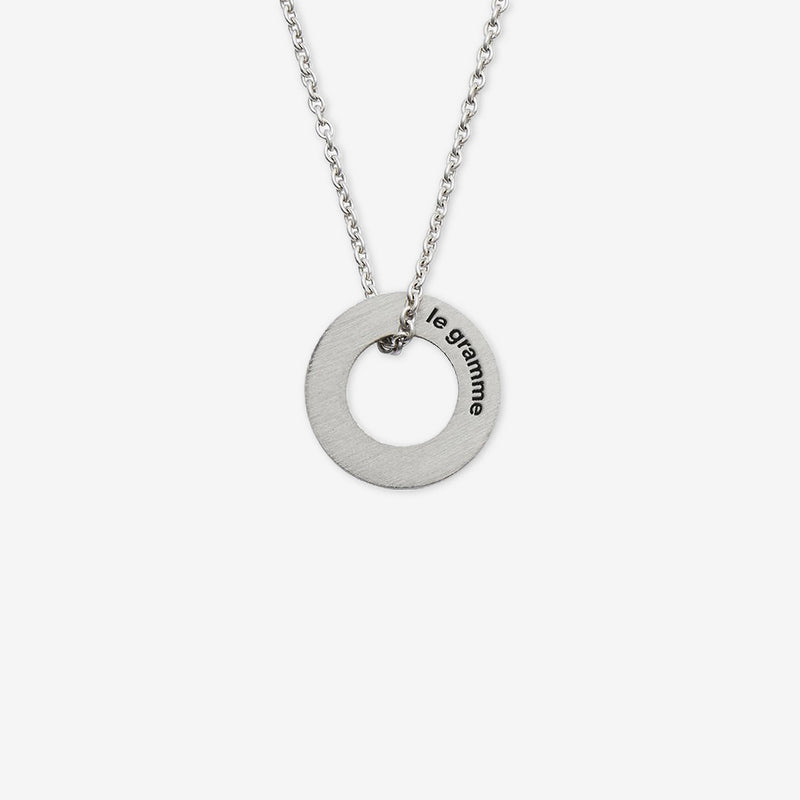 1.1g Brushed Sterling Silver Circle Pendant