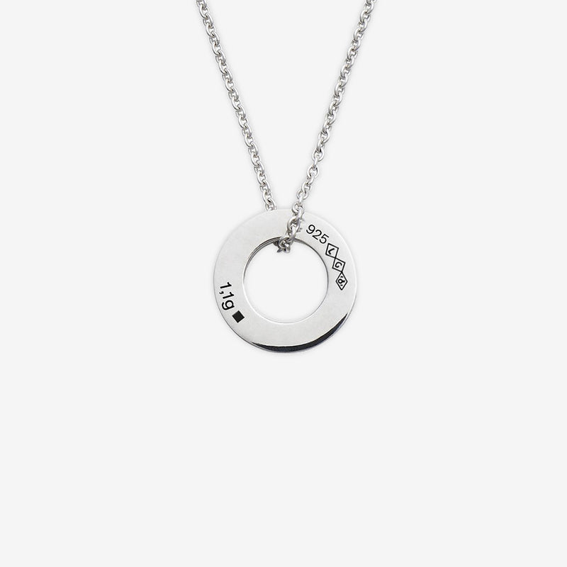 Silver Brushed le 1.1g Circle Pendant