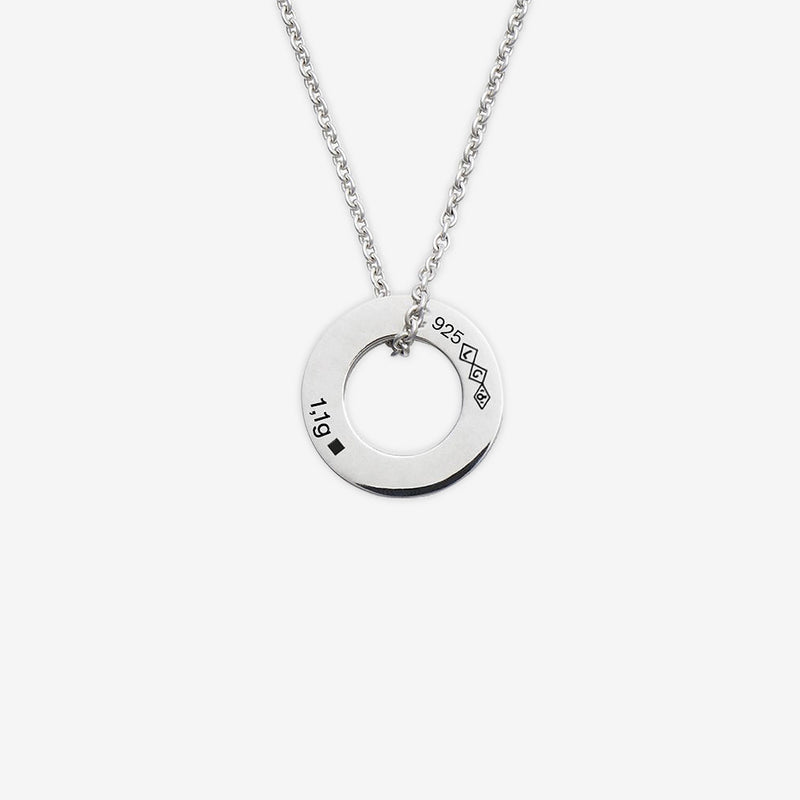 1.1g Brushed Sterling Silver Circle Pendant
