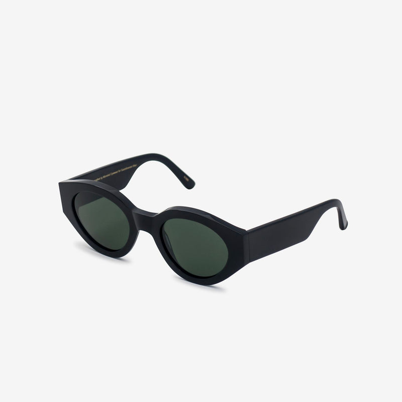 Polly Black | Green Solid Lens